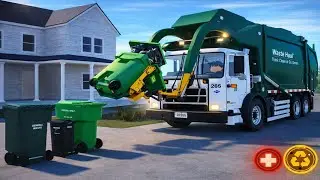 Roblox Garbage Trucks | Waste Management Autocar McNeilus Carry Can Garbage Truck on Yard Waste