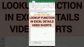 How To Use Lookup Function In Excel shorts cut tips tricks video #vlookup #columnformatting #listvie