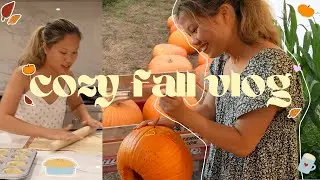 cozy fall vlog | pumpkin patch, baking, and healthy fall habits