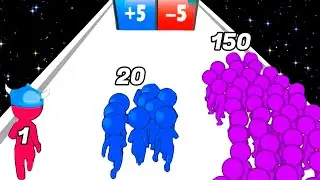 Crowd Battle 3D -  Runner Level Up All Levels Gameplay