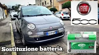 Sostituzione Batteria FIAT 500 1.2 IN 3 MINUTI 👌|  Battery replacement how to DIY
