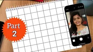 How to draw Outline using grid method - A to Z about grid method|How to convert pic into grid image 