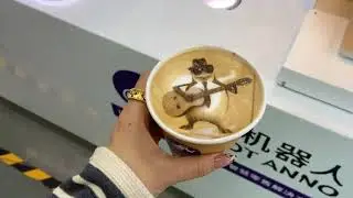 AI Latte Art Robot Prints a Meme on Your Coffee! 🤯☕