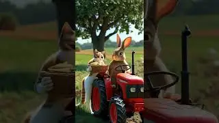 The farmer rabbit & the cat#shortvideo #youtubeshorts #foryou #rabbit