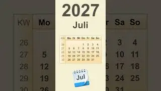 Kalender Juli 2027