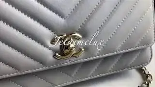 Chanel Chevron Trendy CC Wocs Grey