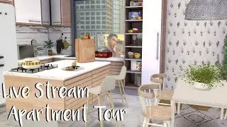 The Sims 4: APARTMENT TOUR + CC LINKS ( LIVE STREAM )