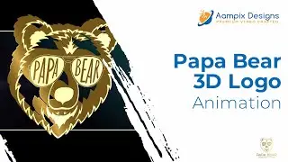 Papa Bear Naked 3D Logo Animation
