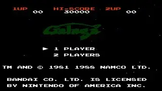 Galaga (NES) Full Gameplay / Walkthrough No Commentary