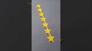Easy & beautiful paper star Chain craft 💫 #paperstar #paperart #shorts