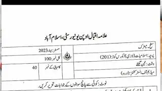 201 paper pattern smestr spring 2023 ! aiou course code 201 past paper