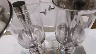 Lallisa 2 Pcs 2 Gallon Glass Drink Dispenser with Stand Ice Cylinder Hanging Chalkboard Signs Review