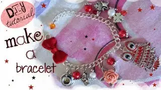 TUTORIAL: Bracciale con Gufetto, perle e charms - ✂ - DIY Easy BRACELET