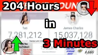 Tati VS James Charles: FULL Sub Count TIMELAPSE!