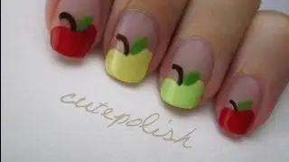 Back to School: Apple Nail Art