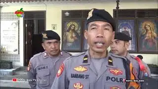 JELANG MISA NATAL, POLRESTA MALANG KOTA LAKUKAN STERILSASI GEREJA