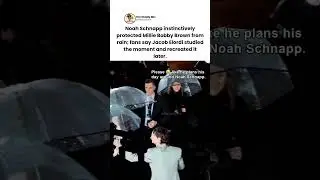 Fans Say Jacob Elordi Copied Noah Schnapp&rsquo;s Viral Rain Moment 😭 #CelebrityMoments