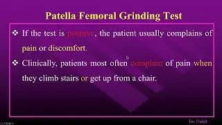 Patella Femoral Grinding Test