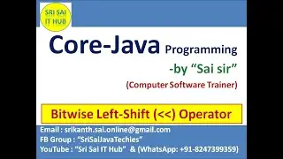 67. Bitwise Left Shift Operator in Java Program || Bitwise Operators