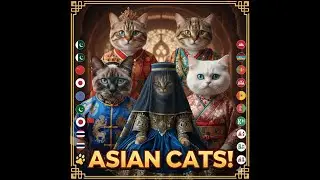 Cats Wearing Traditional Dresses of Asian Countries 🐱✨ | Cultural Cat Fashion