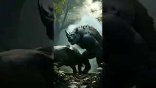 A hybrid of a rhino and a gorilla #phonk #animals #hybrid #hybrids #rhino #bear #beast #gorilla #ai