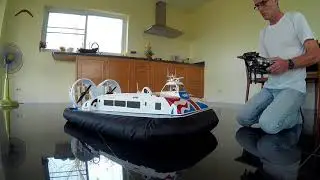 RC Hovercraft Griffon 12000TD Island Flyer maiden hover