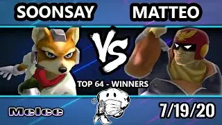 GOML 2020 SSBM - Matteo (Captain Falcon) Vs. Soonsay (Fox) Melee Top 64