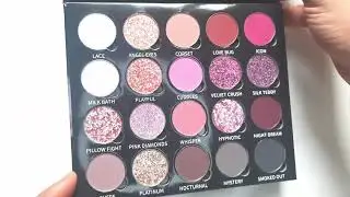 Swatches of Bella Beaute Bar Smokey Glam palette #eyeshadow #bellabeautebar
