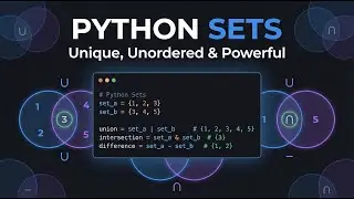 Python Sets: Unordered, Unique & Mutable#Python #Programming #DataStructures #Coding