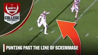 FSU&rsquo;s punter fakes, runs, then kicks past the line of scrimmage 👀