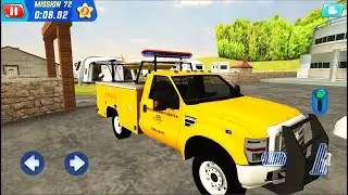 Pickup Truck Rescue Vehicles Simulator Driving - Coast Guard Beach Rescue Team #4 - Android Gameplay
