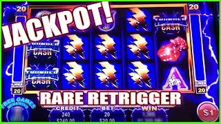 I CALLED IT RARE RETRIGGER JACKPOT! High Limit Thunder Cash Slot Machine