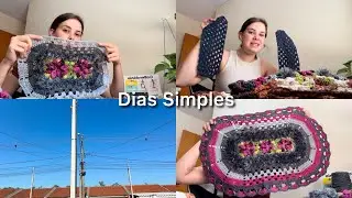 Um dia comigo | rotina real, produção de peças e muito café #crochet #croche #vlog 