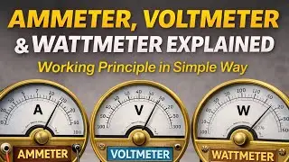 Ammeter, Voltmeter & Wattmeter Explained | Working Principle in Simple Way