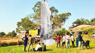 Borewell Drilling - 50 Hp Motor 70 Feet Deep boring With Coconut water checking Method | Borewells