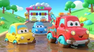 Mud Rescue! Toy Truck Saves Stuck Cars 🚛💦 | Kids Sing-Along