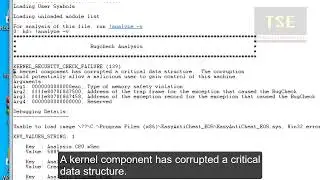 What is kernel security check failure - Bugcheck Analysis Windows10