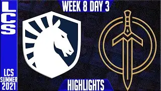 TL vs GG Highlights | LCS Summer 2021 W8D3 | Team Liquid vs Golden Guardians