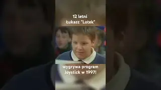 Młody Lotek Lodkowski w TVP zwycięża program Joystick w 1997! #lotek #lukaszlotek #joystick