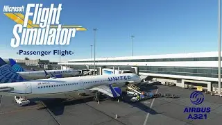 Full Passenger Flight:  UNITED A321 SFO - LAX  Microsoft Flight Simulator 2020