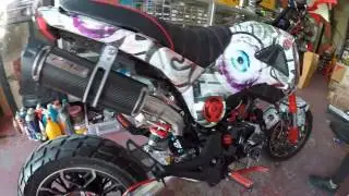 Honda Grom MSX125 High Mount Exhaust PR2 withOUT baffle