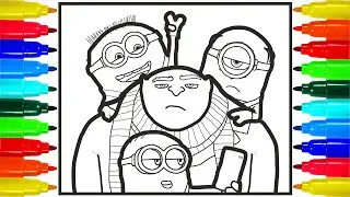 Minions Coloring Pages Markers