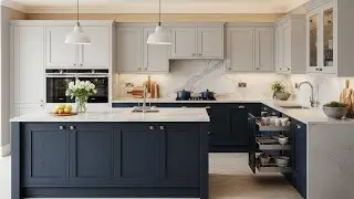 Modern Kitchen Design Trend | Bold Island & Neutral Cabinets Elegance