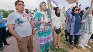 Global protests against boycott of Doha summit and deal with terrorism, Islamabad 2024
