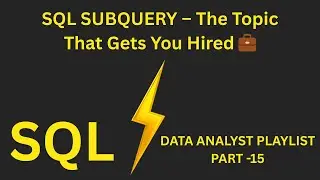 1️⃣ Subquery in MySQL Explained 🔥 | SQL Subquery for Data Analyst, Web Developer & Exams