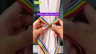 How to easy rainbow ribbon bow? #shorts#short#stylewaar