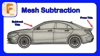 How To Use Mesh Combine - Removing a Mesh Car Body from a Mesh AMG Spoiler #Fusion360 #Design
