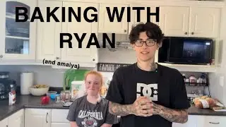 Baking Brownies w/ my sister 