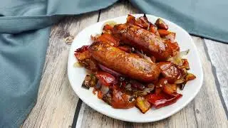 Salsiccia e peperoni in friggitrice ad aria: il secondo PI&Ugrave; GOLOSO e rustico che ci sia!