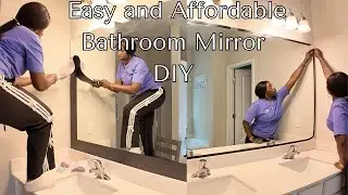 Home Updates: Bathroom Mirror Update | I Love How this Turned Out! #diy #homeupgrades 